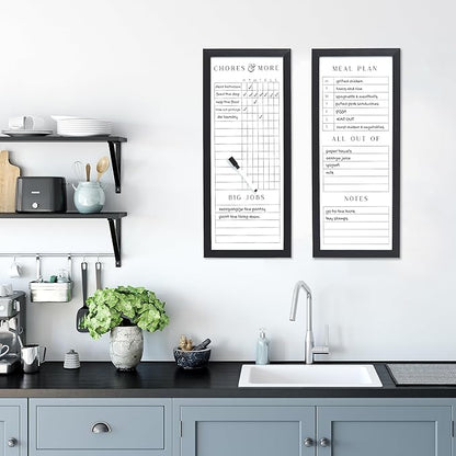 Sheffield Home Set of Two Family Planner Dry Erase Boards Featuring, Chore Chart - Image 2