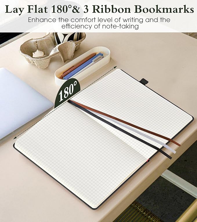 PAIBAS Graph Notebook for Women Men, 160 Pages Grid Paper, Graphing Notebooks - Image 5