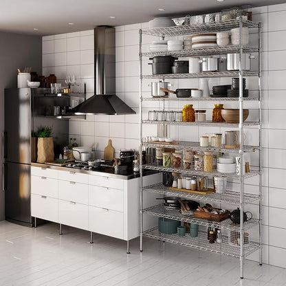 Regal Altair 18" Deep x 48" Wide x 96" Height Wire Shelving Kit | 10-Tier | NSF - Image 6