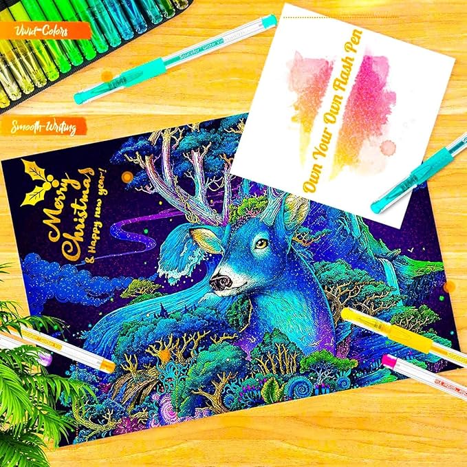 Soucolor Teen Girl Gifts Trendy Stuff, Glitter Gel Pens - Image 4