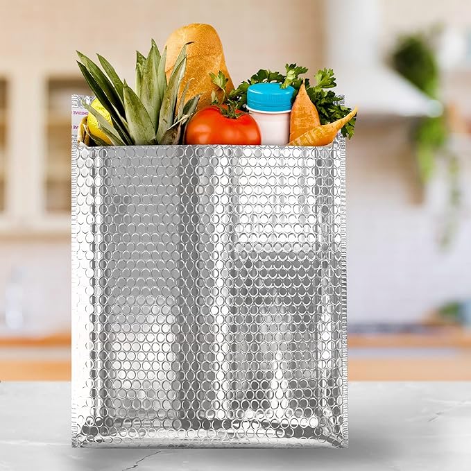 Amiff Silver Thermal Bubble Mailer, 13.75 x 10.5 Inches. 50 Pack Metallic - Image 7