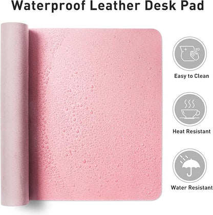 Aothia Leather Desk Pad Protector, Mouse Pad, Office Desk Mat, Non-Slip PU - Image 6