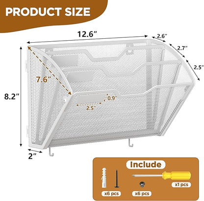 Docnest 3 Tier Mesh Wall File Holders - Image 2