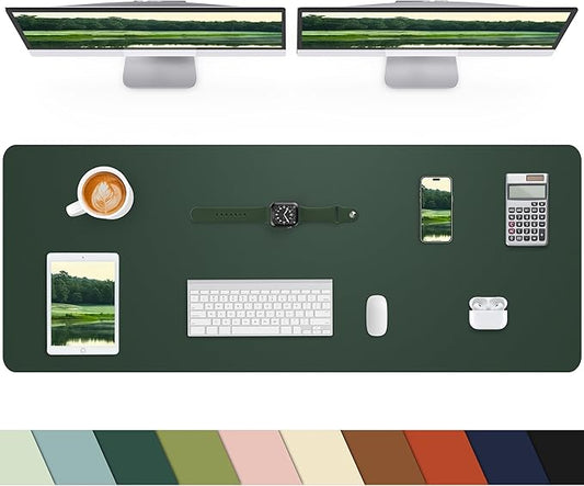Extra Large Desk mat, Leather Desk Pad Protector, Office Desk Mat, Mouse Pad by cebowa
