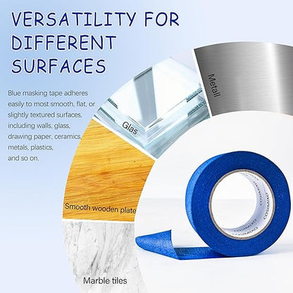 COSIMIXO Blue Painters Tape 1.88 in x 60 Yds, 6 Rolls Pack – Professional Grade - Image 5