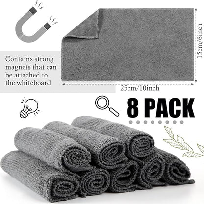 Fanfanwin 8 Pcs Magnetic Microfiber Cleaning Cloth Dry Erasers - Image 2