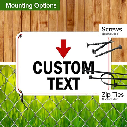Custom Arrow, Custom Directional Sign, Down Arrow, 12x18 Inches, 55 mil thick - Image 5