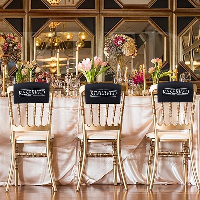 6 Pcs Reserved Seating Signs Reserved Chair Sign Printed Placeholder - Image 2