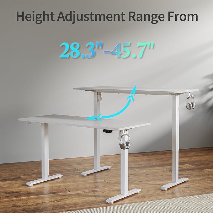Agilestic Electric Standing Desk, 55 x 24 Inches Height Adjustable Desk - Image 6