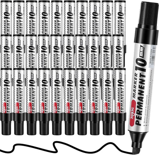 hidyuuoo 30 Pack Jumbo Size Permanent Markers Bulk Permanent Marker Set Chisel by Unknown