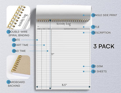 Better Office Products Activity Log Notepad, 8.5" x 11", Planning Note Pad - Image 2