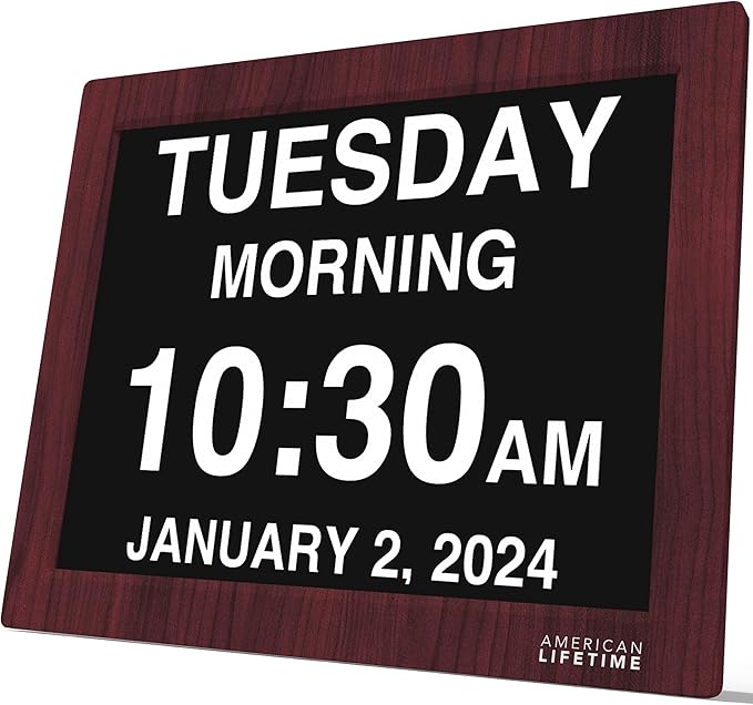 American Lifetime 【New 2024 Dementia Clock Large Digital Clock by AmericanLifetime