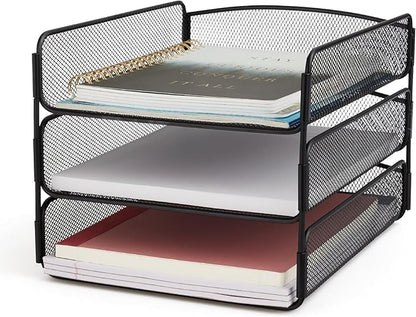 Safco Onyx Desk Organizer, 3 Trays, Office and Classroom Mailbox, Paper and by SafcoProducts