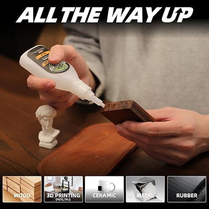 Thick Super CA Glue Kit 4.6 oz, Heavy Duty Clear Superglue Repair Wood Metal - Image 6