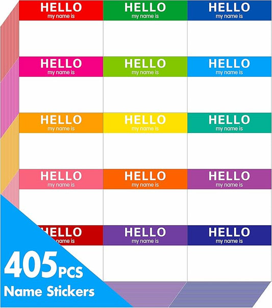 15 Colors 405 PCs Name Tag Sticker in by Stickyourhappymoment