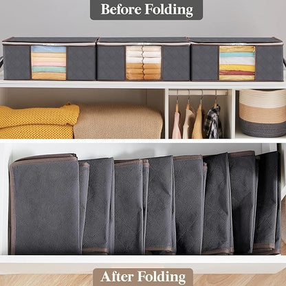 Lifewit 3 Pack Clothes Storage Bag, Foldable Storage Bin Closet Organizer - Image 5
