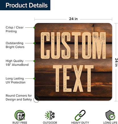 Custom Sign, Custom Street Sign, 11 Font Colors, 13 Font Styles, 4 Hole Options - Image 6
