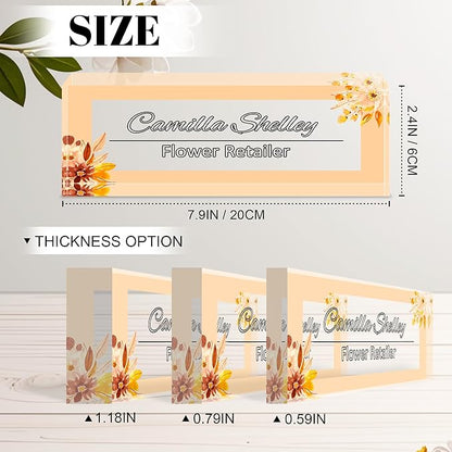 Personalized Name Plate for Desk, Custom Acrylic Desk Name Sign, Office - Image 3
