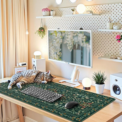 iCasso Desk Mat for Keyboard and Mouse, Large Mouse Pad, Desk Pad Mat, - Image 6