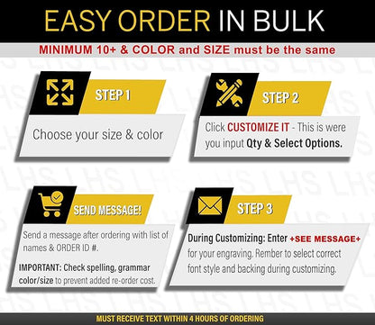 Engraved Name Plates for Door Sign Personalized Cashew Plastic Plaque - Image 6