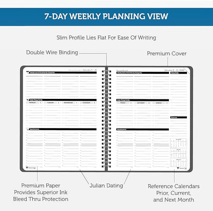 Planner Pad Spiral Bound January-December 2026/ Calendar Year 6 3/4" x 8 1/2" - Image 3