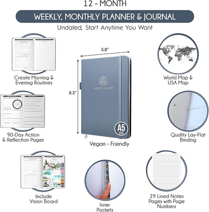 Life & Goal Planner – Undated Daily, Weekly & Monthly Organizer - Image 2