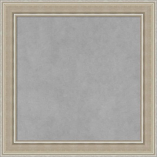 Amanti Art Silver Framed Magnetic Board 20x20 Small Vision Board by AmantiArt