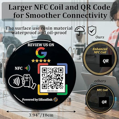 Epoxy Sticky Card with NFC Chip & QR Code - Image 3