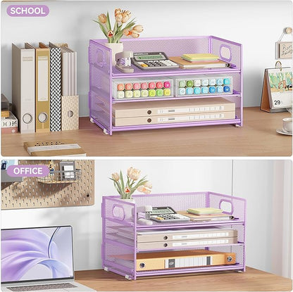 Subekyu 3 Tier Letter Tray Paper Organizer - Image 7