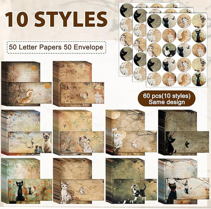 TaoBary 160 Pcs Stationery Paper Set 50 Double Sided Stationery Papers - Image 5