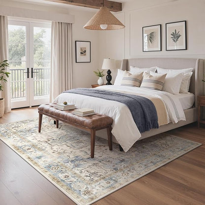 GENIMO 5x7 Area Rugs for Living Room, Machine Washable Rug, Non Slip Indoor - Image 8