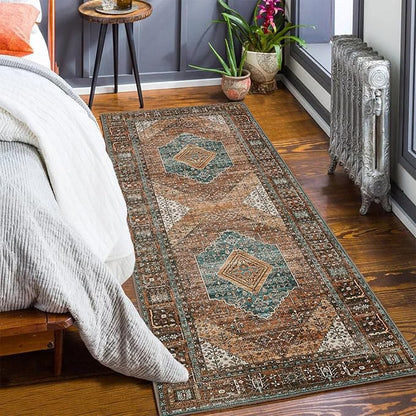 GENIMO 2x10 Runner Rugs for Hallway, Machine Washable Non Slip Vintage Rugs - Image 6