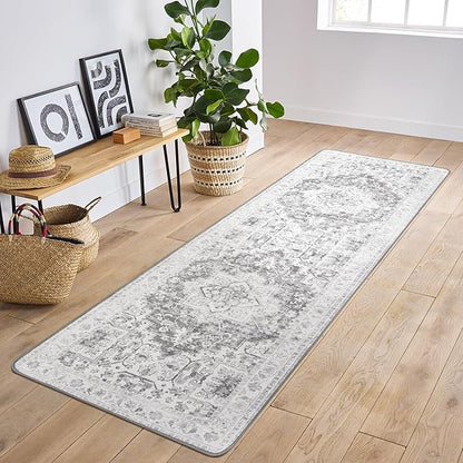 GENIMO 2x10 Runner Rugs for Hallway, Machine Washable Non Slip Vintage Rugs - Image 3