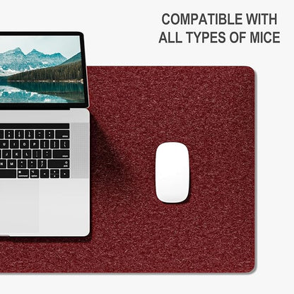 Auhoahsil Felt Desk Mat, Minimalist Large Mouse Pad XL 31.5 x 11.8 in, Desk Matt - Image 4