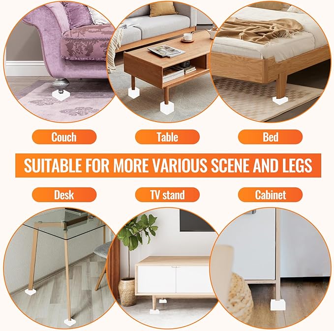 shouwuhho Furniture Risers, 12 Pack Bed Risers - Image 6