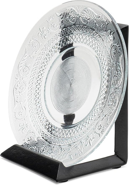 Red Co. 8” Decorative Metal Display Plate Stand and Art Holder Easel in Black - Image 3