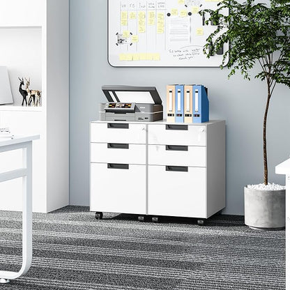 Fesbos 3 Drawer Vertical File Cabinets, Mobile Filling Cabinet - Image 2