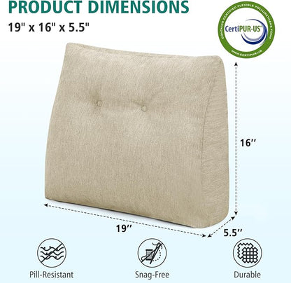 TANYOO Back Support Pillow for Recliner Soft Dual Layer Lumbar Support Pillow - Image 6