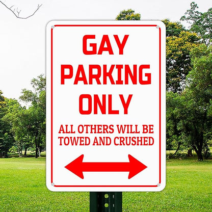 HBXNZ Gay Parking Only Sign Funny Gay Plaque Garage Bar Wall Decor Home Decor - Image 5