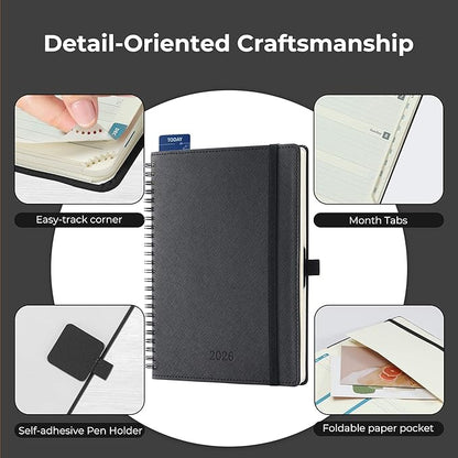 IN-LUXPRO Planner 2026 Daily Weekly and Monthly, 12 Months Spiral Bound - Image 7