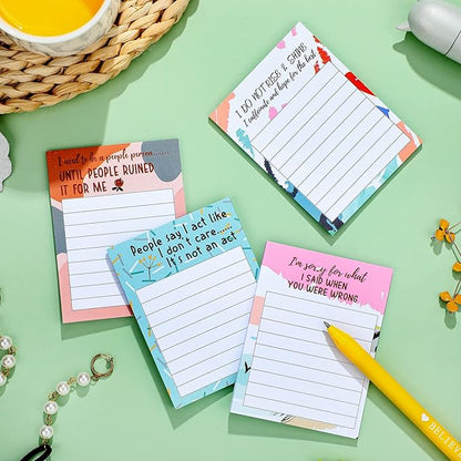 Funny Notepads with Sayings Sticky Funny Office Supplies to Do List Sarcastic - Image 4