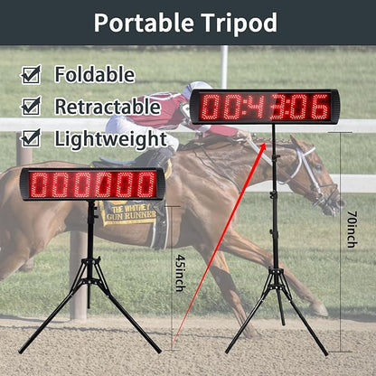 Portable 5'' High 6 Digits LED Race Clock - Image 2