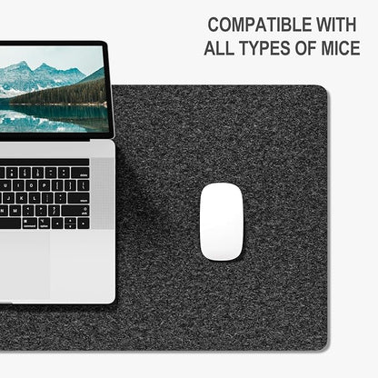 Auhoahsil Felt Desk Mat, Minimalist Large Mouse Pad XXL 35.5 x 15.7 in - Image 4