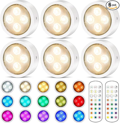 TECOMLIGHT Puck Lights with Remote Control, Battery Powered Wireless LED Under by TECOMLIGHT