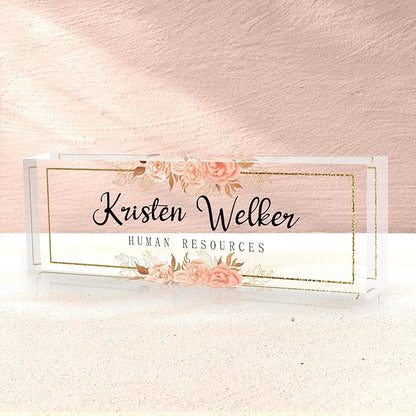Custom Name Plate for Desk, Desk Name Plate Personalized, Office Decor for by SalaGraphics