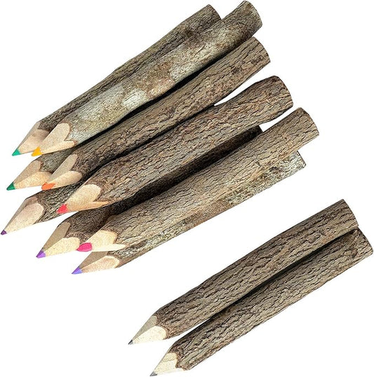 BSIRI Professional Coloring Pencils Assorted-Stick Twig Outdoor Colored Wooden by HB3FbyBSIRI