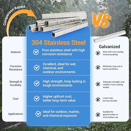 meite T-50 Stainless Steel Staples Marine, 9/16 Inch Heavy Duty Staples - Image 3