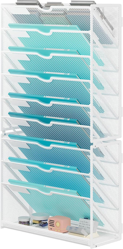 Lavatino 10-Tier Hanging Wall File Folders Organizer by Lavatino
