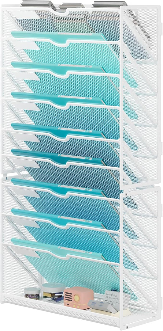 Lavatino 10-Tier Hanging Wall File Folders Organizer by Lavatino
