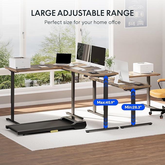 FLEXISPOT L Shaped Standing Desk, 71 x 63 Inch Electric Height Adjustable - Image 8